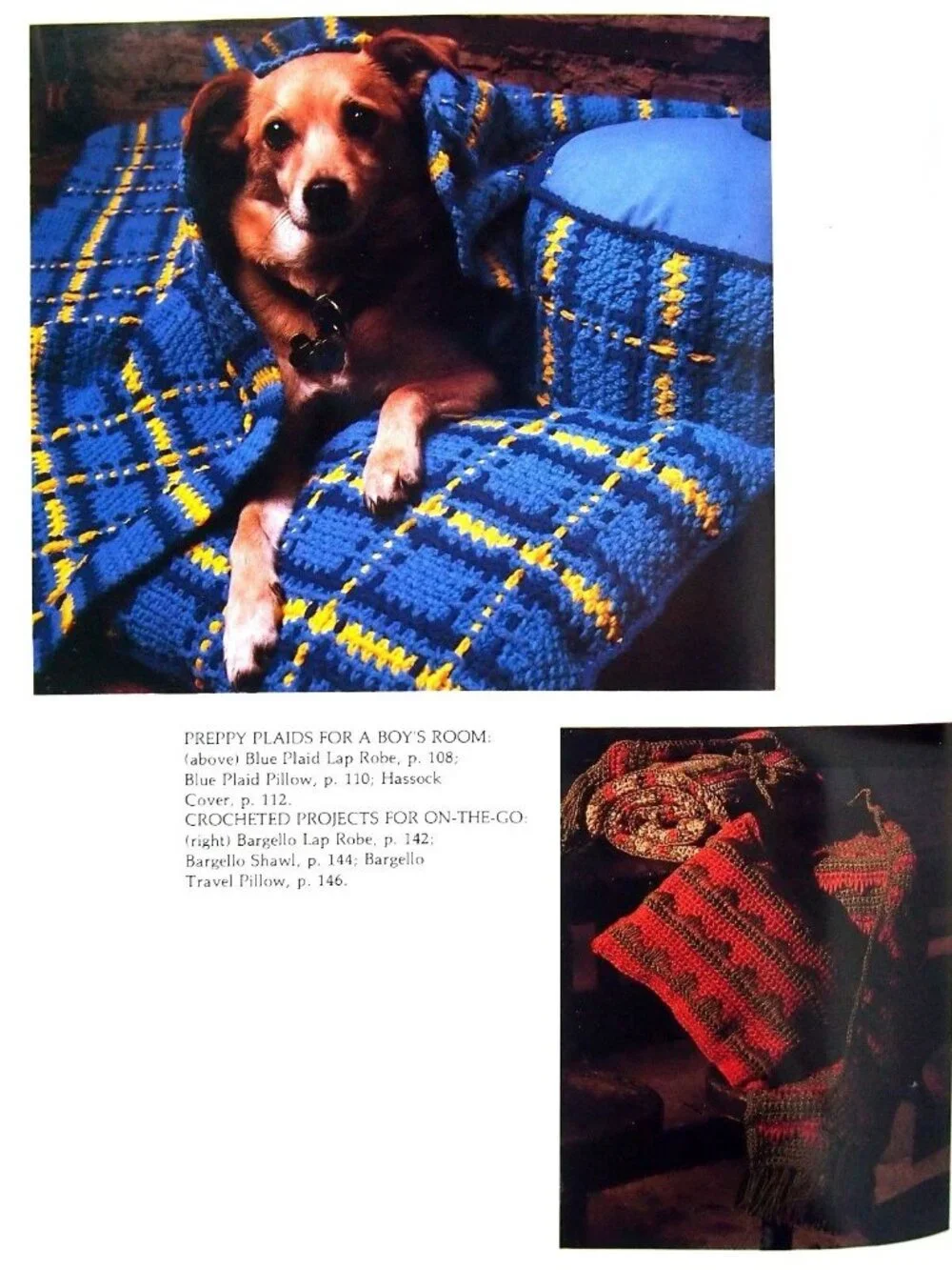VTG Room-By-Room Afghans Valerie Kurita Crochet & Knit Projects Hardcover Book